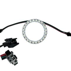 WS2812B Matrix Dijital Yuvarlak Pixel Led 24 Led Halka ARGB Magic Led Ayrı Ayrı Adresli Matrix  Ekran 5V Dış Çap 73mm İç Çap 54mm