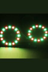 WS2812B Matrix Dijital Yuvarlak Pixel Led 35 Led Halka ARGB Magic Led Ayrı Ayrı Adresli Matrix Ekran 5V Dış Çap 96mm İç Çap 77mm