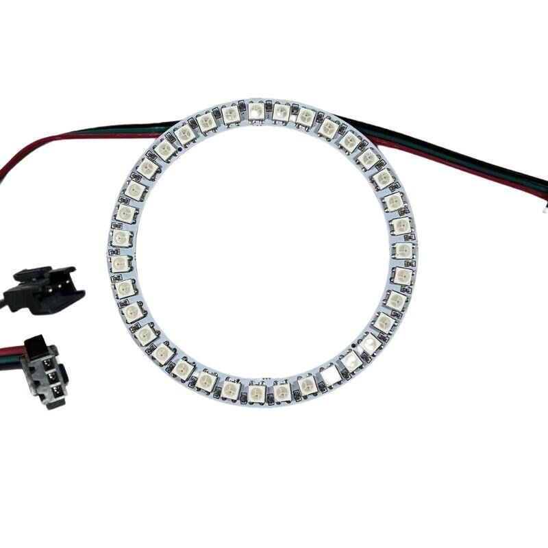 WS2812B Matrix Dijital Yuvarlak Pixel Led 35 Led Halka ARGB Magic Led Ayrı Ayrı Adresli Matrix Ekran 5V Dış Çap 96mm İç Çap 77mm
