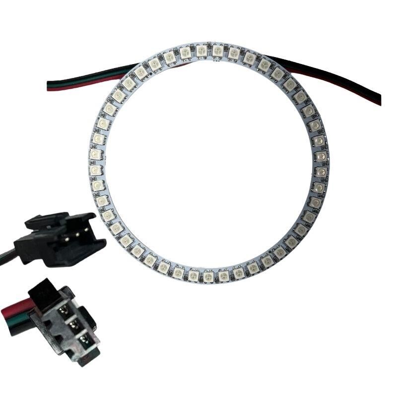 WS2812B Matrix Dijital Yuvarlak Pixel Led 45 Led Halka ARGB Magic Led Ayrı Ayrı Adresli Matrix Ekran 5V Dış Çap 120mm İç Çap 100mm