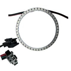 WS2812B Matrix Dijital Yuvarlak Pixel Led 45 Led Halka ARGB Magic Led Ayrı Ayrı Adresli Matrix Ekran 5V Dış Çap 120mm İç Çap 100mm