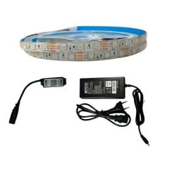 BLUETOOTH KONTROL RGB ŞERİT LED SET 5050 LEDLİ 3ÇİPLİ 10METRE SİLİKONLU
