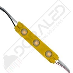 1,2 Watt 3lü Lensli Amber-Sarı Led Modül 2835 Reklamcı Modül 10 Adet