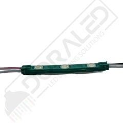1,2 Watt 3lü Lensli Yeşil Led Modül 2835 Reklamcı Modül 10 Adet