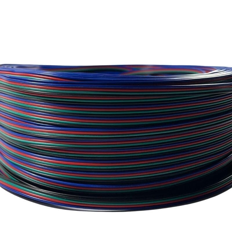 Rgb Kablo 4 Lü Şerit Led Kablosu 4X0.22 Kalaylı %100 Bakır 100m