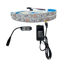 BLUETOOTH KONTROL RGB ŞERİT LED SET 5050 LEDLİ 3ÇİPLİ 5METRE IP20