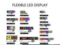 Bluetooth Lu Telefon Kontrollü F16192 Flexible Matrix Led Ekran 5V (788*90mm)