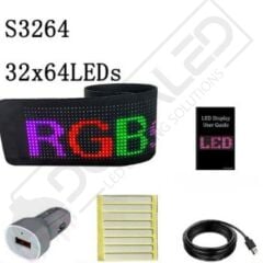 Bluetooth Lu Telefon Kontrollü S3264 Flexible Matrix Led Ekran 5V (390*187mm)