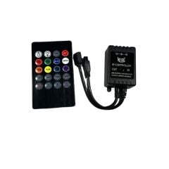 MÜZİK MODLU IR KUMANDALI RGB ŞERİT LED SET 5050 LEDLİ 3ÇİPLİ 5METRE IP20