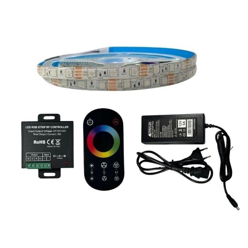 RF DOKUNMATİK KUMANDALI RGB ŞERİT LED SET 5050 LEDLİ 3ÇİPLİ 10METRE SİLİKONLU