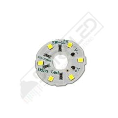 12Volt 3Watt Smd 5630 Ledli Led Modül Beyaz 10mm Delik Çaplı 12V 3W Avize Ledi 34mm(3 Adet)