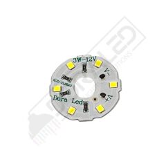 12Volt 3Watt Smd 2835 Ledli Led Modül Beyaz 10mm Delik Çaplı 12V 3W Avize Ledi 34mm(3 Adet)