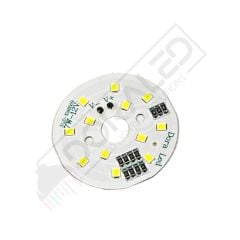 12Volt 7Watt Smd 2835  Ledli Led Modül 10mm Delik Çaplı Beyaz 12V 7W Avize Ledi 44mm(3 Adet)