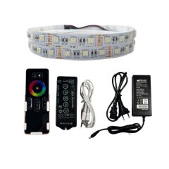 DOKUNMATİK MÜZİK KONTROLLÜ RGBW ŞERİT LED SET 5050 LEDLİ 3ÇİPLİ 12VOLT 5METRE
