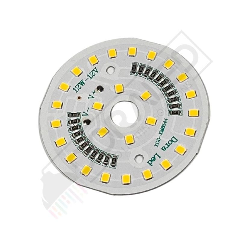12Volt 12Watt Smd 2835 Ledli Led Modül Gün Işığı 10mm Delik Çaplı 12V 12W Avize Ledi 60mm(3 Adet)