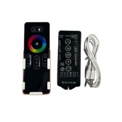 DOKUNMATİK MÜZİK KONTROLLÜ RGBWW ŞERİT LED SET 5050 LEDLİ 3ÇİPLİ 12VOLT 10METRE