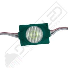 12 Volt Yeşil 1,5 Watt Tekli Lensli Mercekli Reklamcı Modül IP65 (10 Adet)