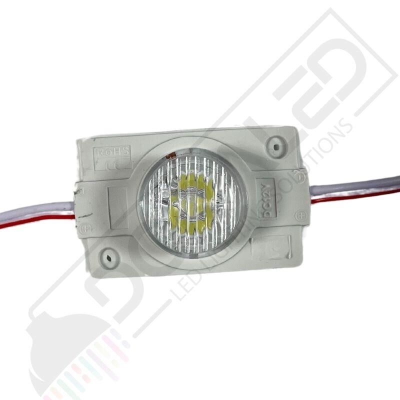 12 Volt Beyaz 1,5 Watt Tekli Lensli 3030 Reklamcı Modül IP65 (10 Adet)