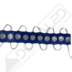 12 Volt Mavi 1,5 Watt Tekli Lensli 3030 Reklamcı Modül IP65 (10 Adet)