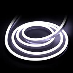 12x12mm 4000K Natural Beyaz 12 Volt 25 Metre  Flat Mobilya Neon Led 2,5Cm de Bir kesilebilir - Mobilya Gömme Düz Neon 12V 25M