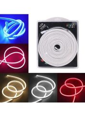 12 Volt 6x12mm Pembe Esnek Neon Led 5 Metre (1 cm'de Kesilebilir.)