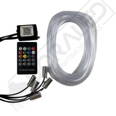 Araç Içi Atmosfer Ambiyans LED Neon Ip LED Rgb App Kontrollü 5 Parça
