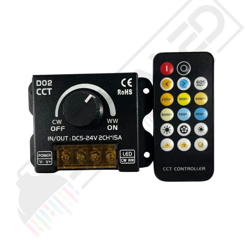 TUNABLE CCT İKİ KANAL LED DİMMER 12-24 VOLT