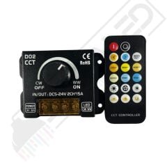 Kelvin Ayarlı 2 Kanal Led Dimmer 12-24 Volt