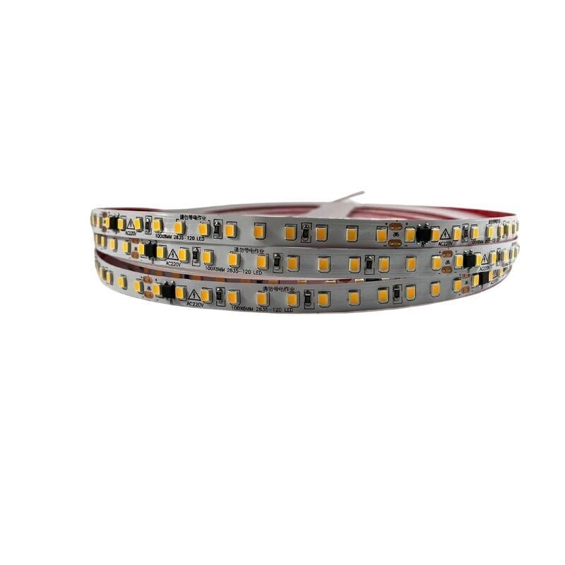 220 Volt Dim Edilebilir Şerit Led 10 Cm De Kesilebilir M/120 Led Gün Işığı 10M İP20